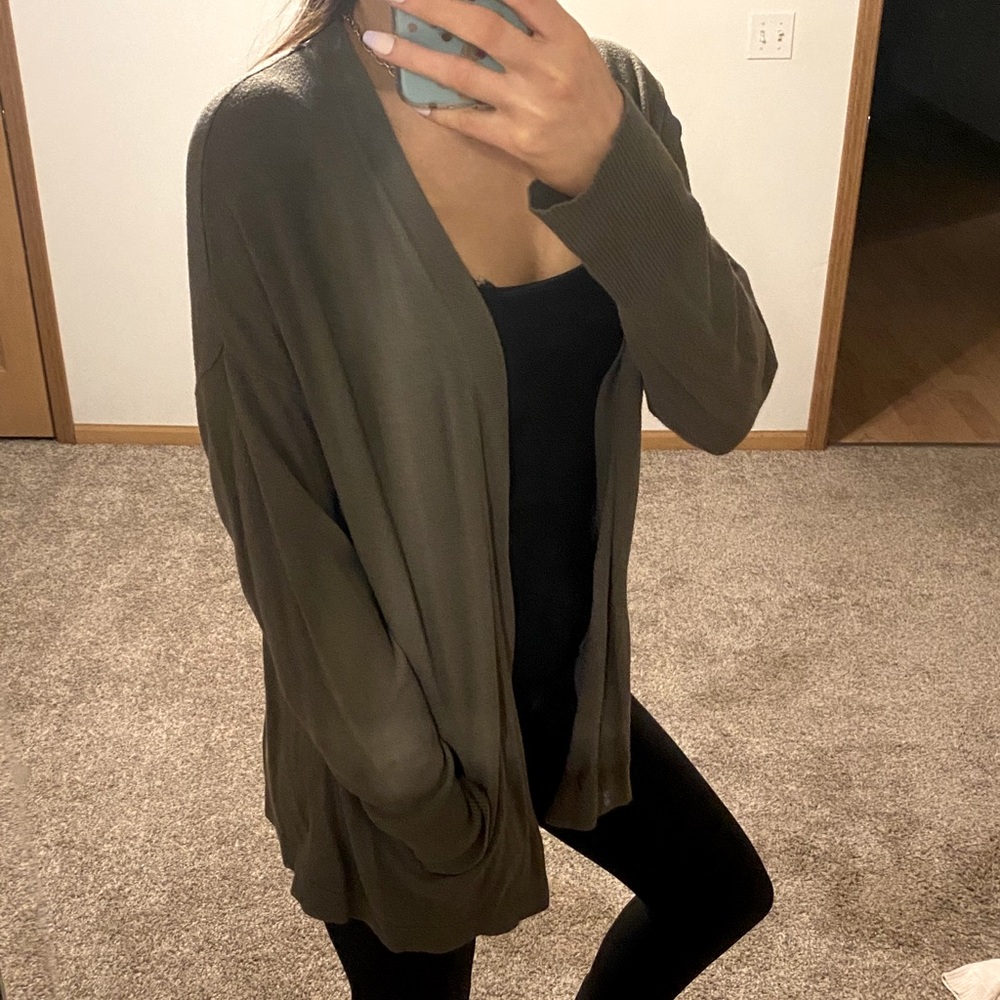 SOLD Cozy Olive Green Cardigan